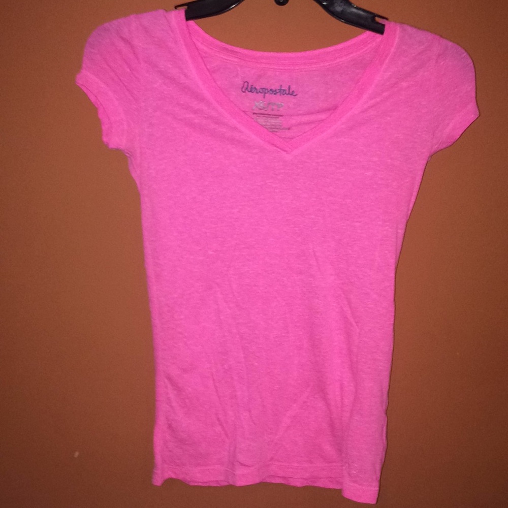 Aeropostale hot pink vneck!